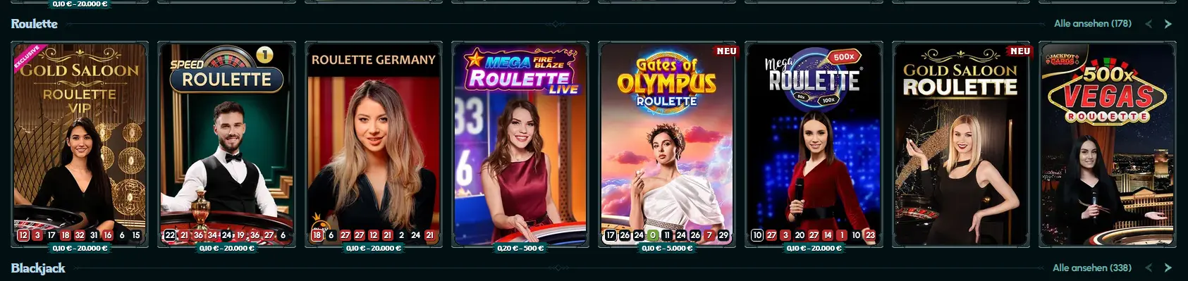 Live-Roulette-Tisch im Ragnaro-Casino
